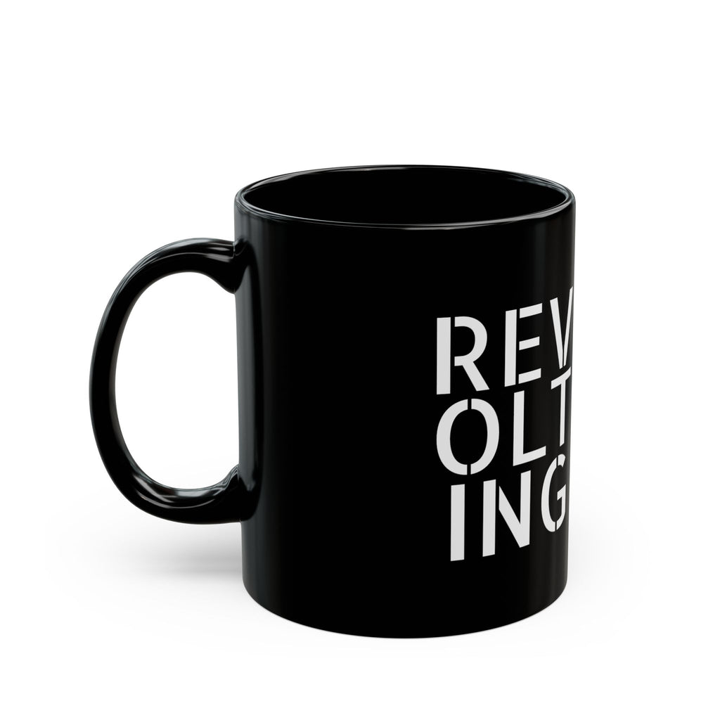 Revolting Flag Logo Mug | Black Ceramic Coffee Cup