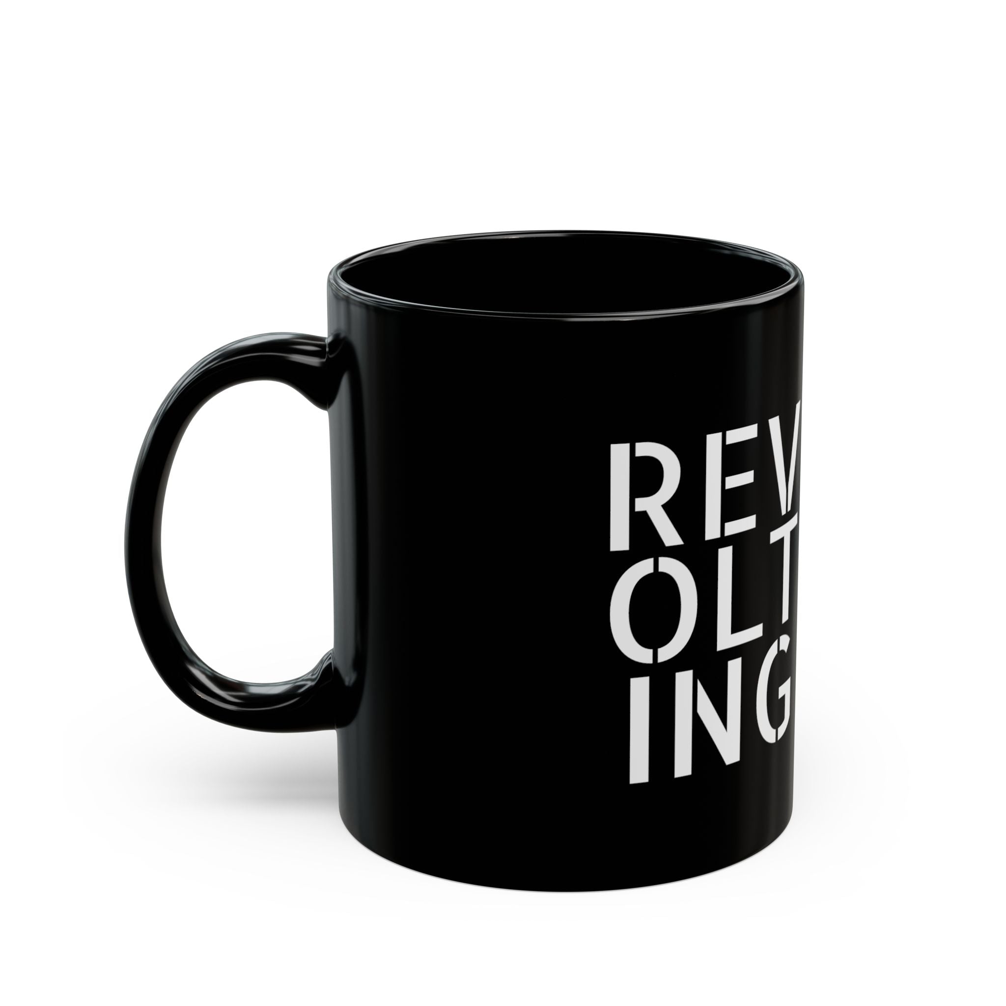 Revolting Flag Logo Mug | Black Ceramic Coffee Cup